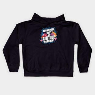 Attitude Blossom: Bold Typography Design Kids Hoodie